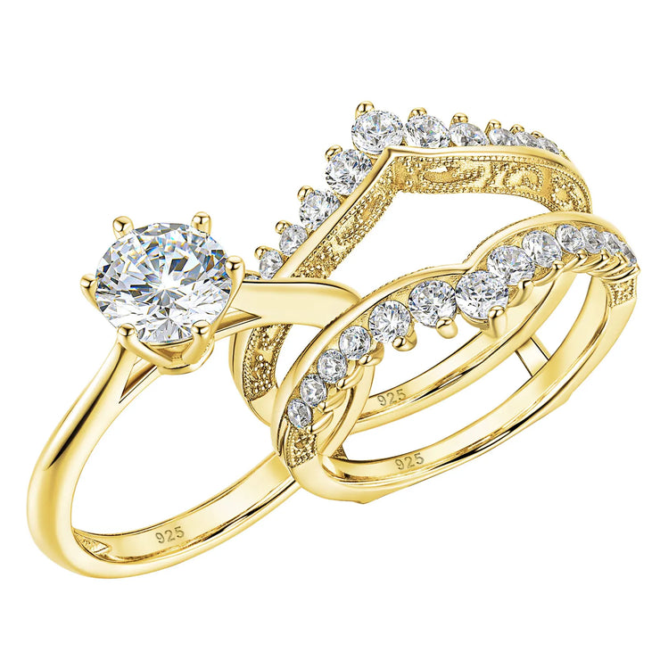 Luxury CZ Wedding Rings